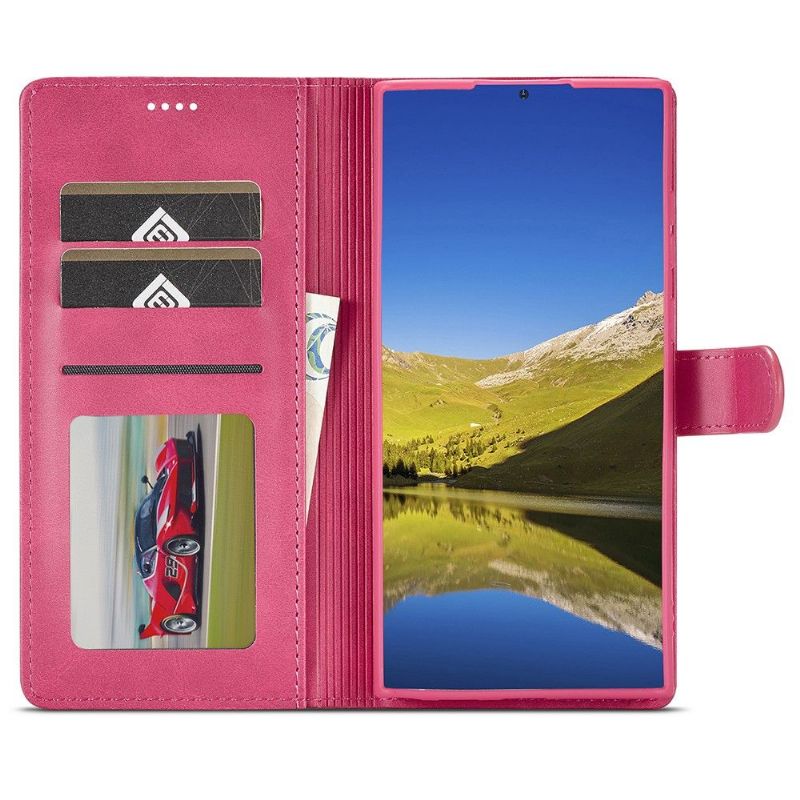 Etui Til Samsung Galaxy S22 Ultra 5G Folio Deksel Skinneffekt Lc.imeeke