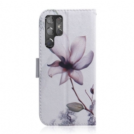 Etui Til Samsung Galaxy S22 Ultra 5G Villblomst