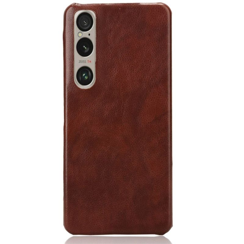 Deksel Sony Xperia 1 Vi Litchi Leather Effect