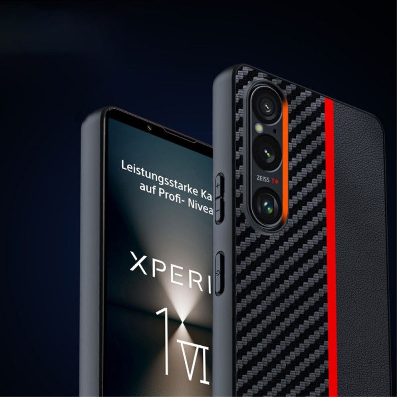 Deksel Sony Xperia 1 Vi Mobildeksel Karbonfiberstil