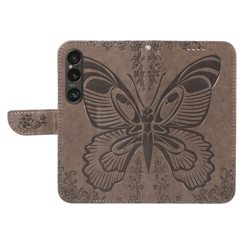 Folio Deksel Sony Xperia 1 Vi Butterfly Grafisk Snor