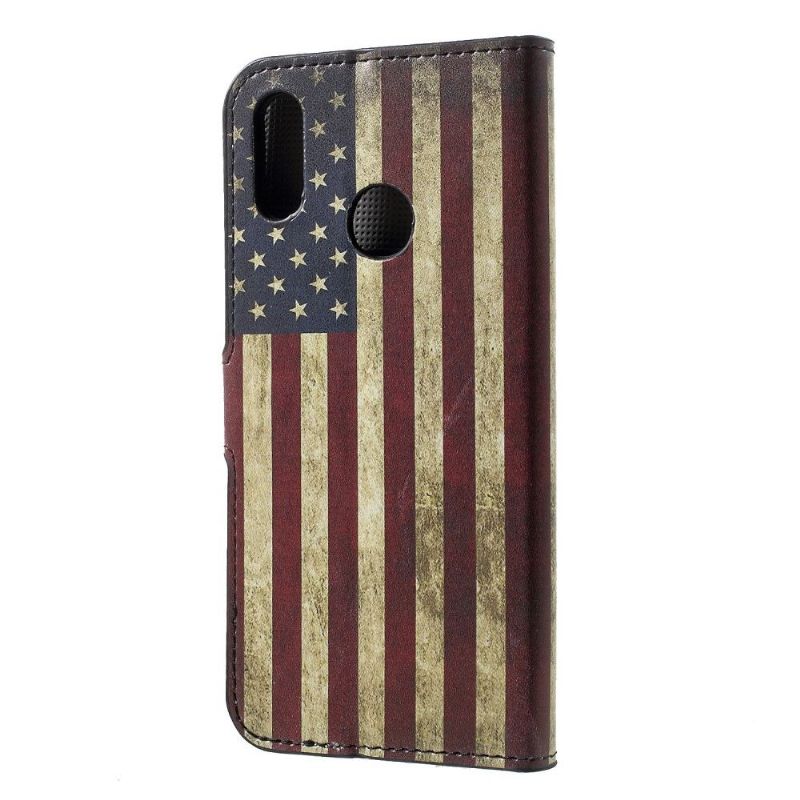 Etui Til Honor 10 Lite Vintage American Flag Kortholder