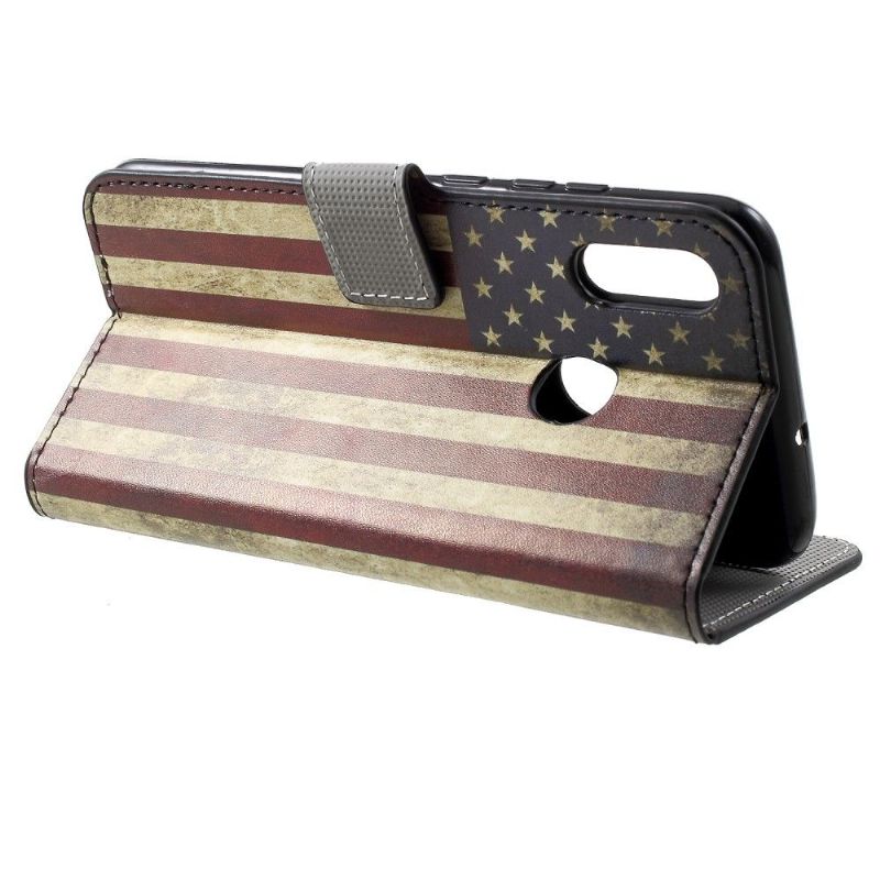 Etui Til Honor 10 Lite Vintage American Flag Kortholder