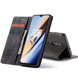 Etui Til OnePlus 7 Anti-fall Premium Imitert Skinn