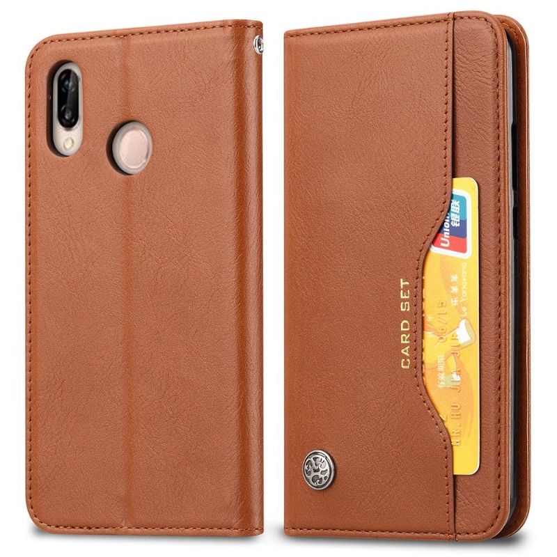 Folio Deksel Til Huawei P30 Lite Stand Case Leather Card Holder