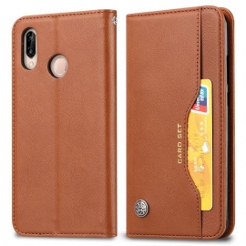 Folio Deksel Til Huawei P30 Lite Stand Case Leather Card Holder