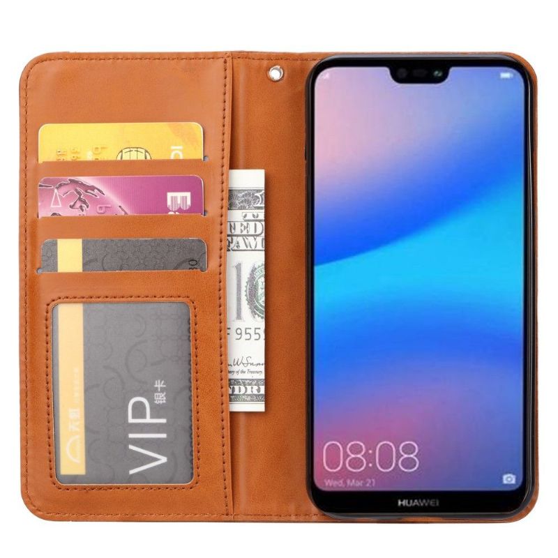 Folio Deksel Til Huawei P30 Lite Stand Case Leather Card Holder