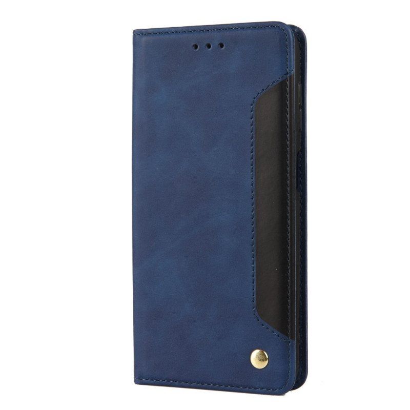 Beskyttelse Deksel Til Samsung Galaxy A13 5G / A04s Folio Deksel Tofarget Business Leather Effect