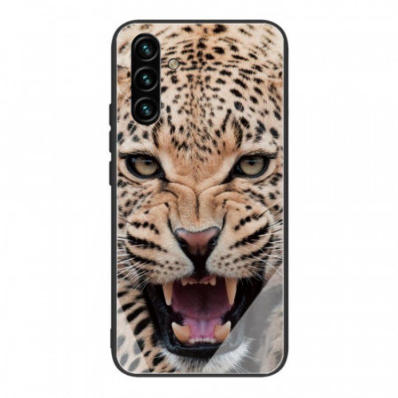 Deksel Til Samsung Galaxy A13 5G / A04s Leopard Herdet Glass