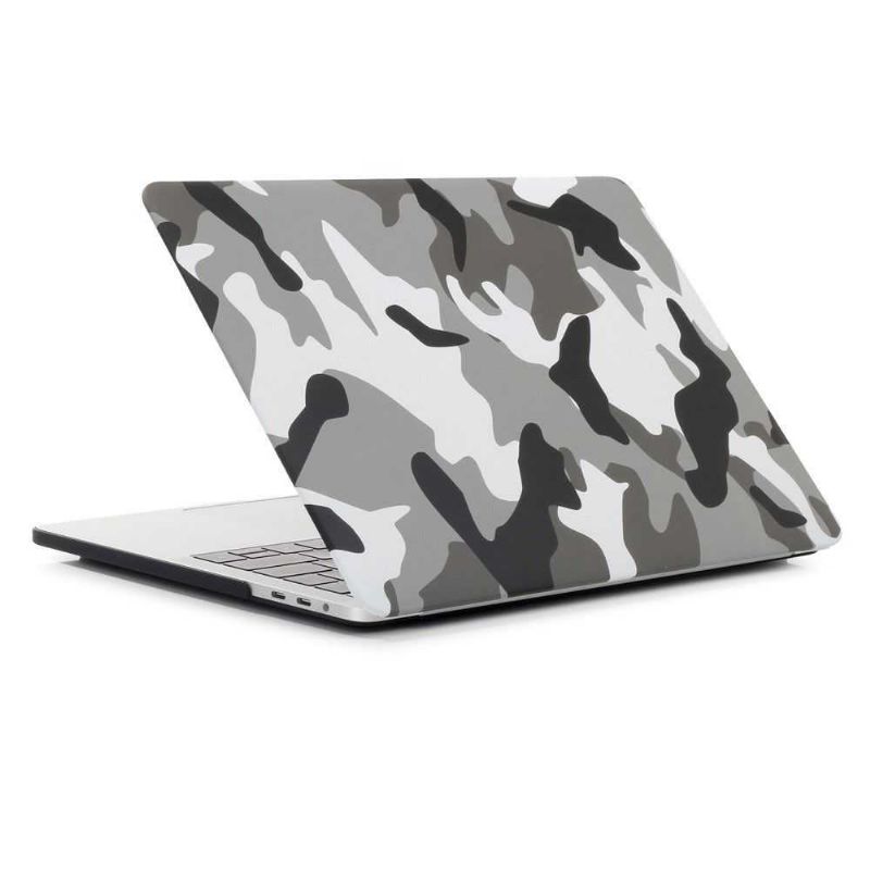 Macbook Pro 13 Deksel / Touch Bar Military Camouflage - Grå