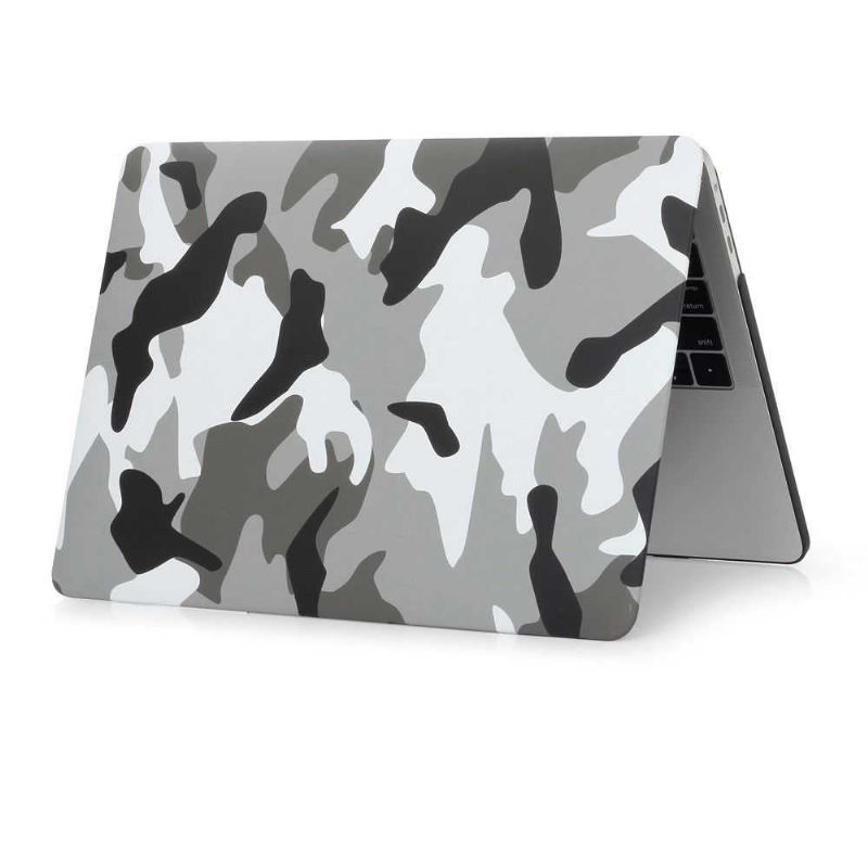 Macbook Pro 13 Deksel / Touch Bar Military Camouflage - Grå