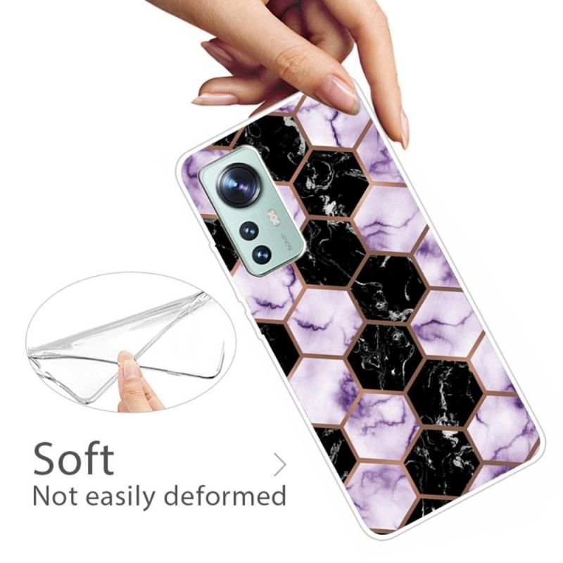 Deksel Til Xiaomi 12 Pro Marble Geometry 0016-serien