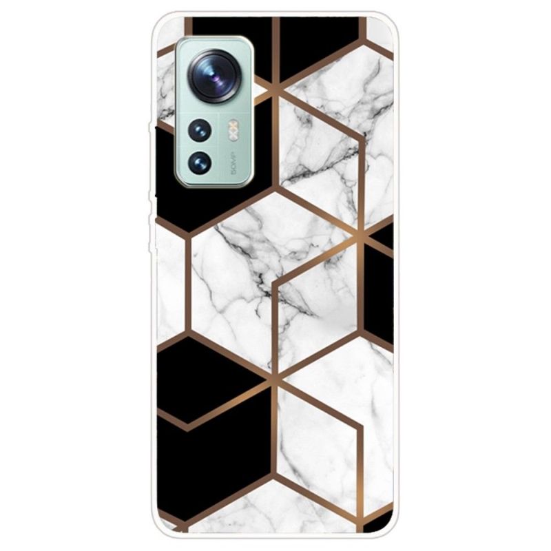 Deksel Til Xiaomi 12 Pro Marble Geometry 0016-serien