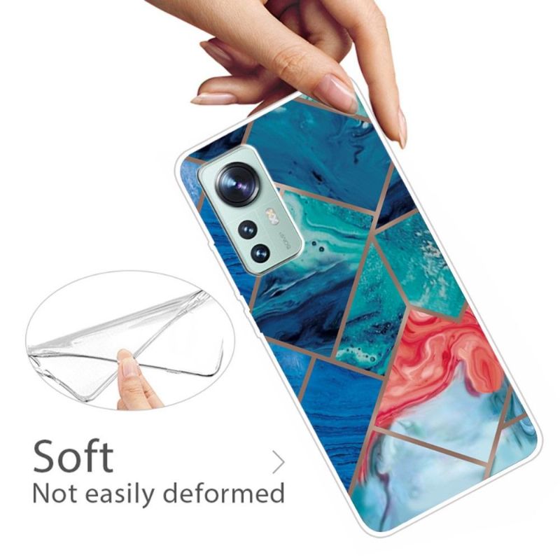 Deksel Til Xiaomi 12 Pro Marble Geometry 0022-serien