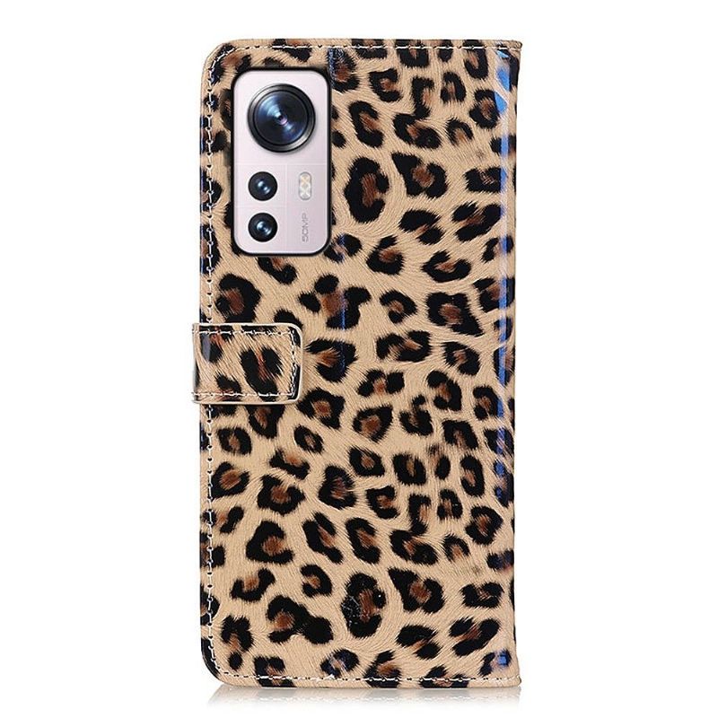 Lærdeksel Til Xiaomi 12 Pro Leopardstil I Kunstskinn