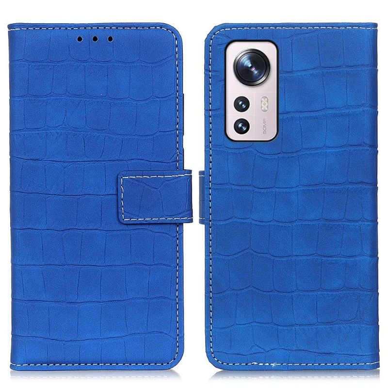 Lærdeksel Til Xiaomi 12 Pro Originalitet Croco Look-søm