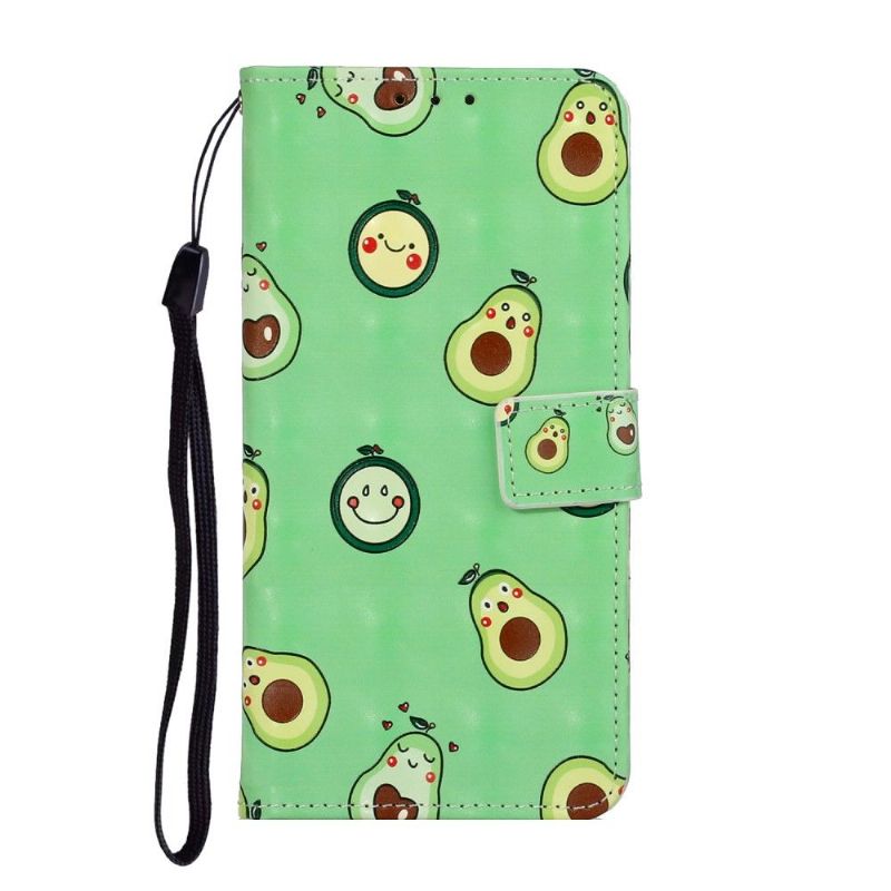 Folio Deksel Til Samsung Galaxy A51 Kawaii Avocado