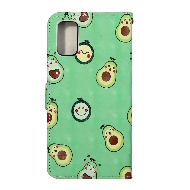 Folio Deksel Til Samsung Galaxy A51 Kawaii Avocado