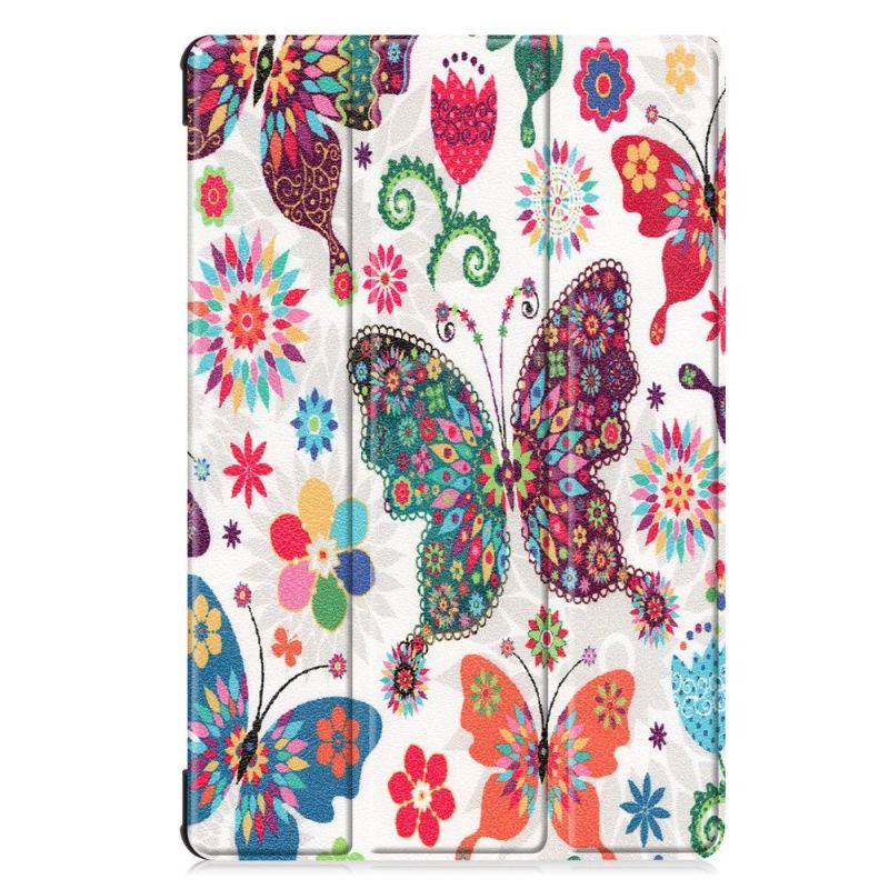 Deksel Til Samsung Galaxy Tab S6 Anti-fall Folio Deksel Smarte Sommerfugler Og Blomster