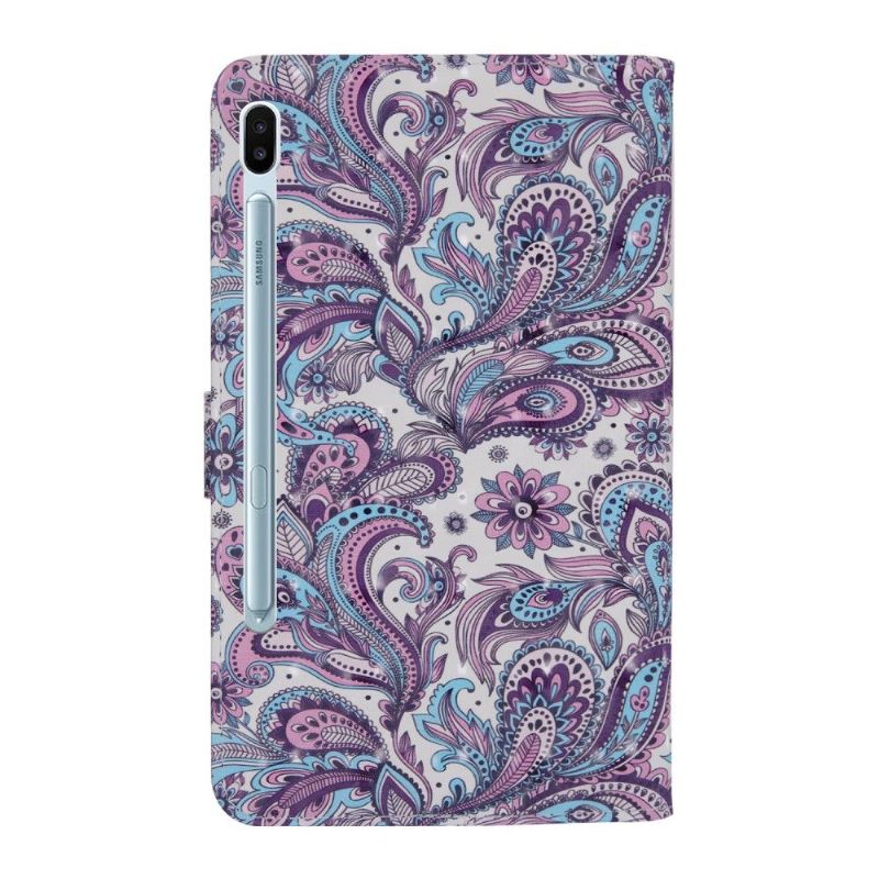 Folio Deksel Til Samsung Galaxy Tab S6 Anti-fall Paisleyblomst