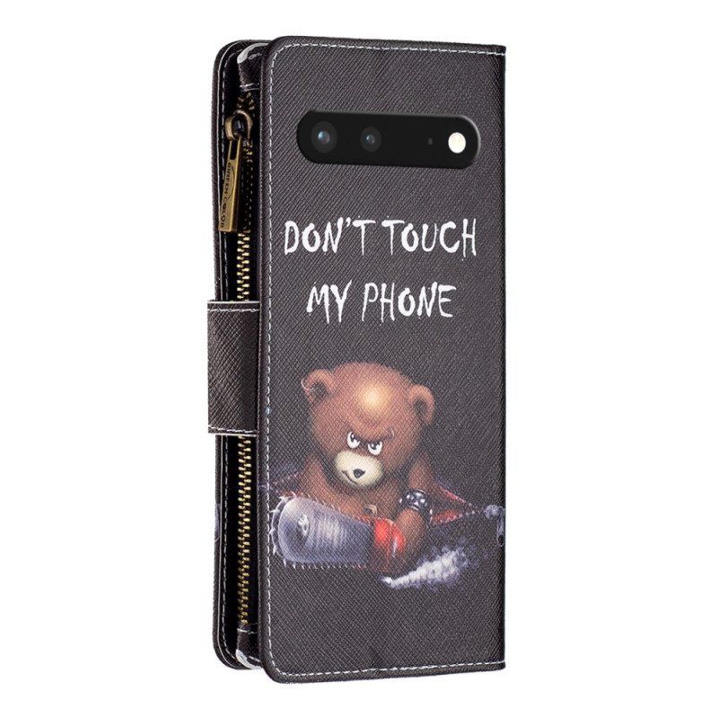 Folio Deksel Til Google Pixel 7 Lommebok Dangerous Bear Wallet