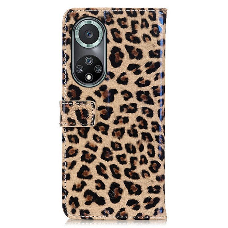 Folio Deksel Til Honor 50 Pro Pro Simple Leopard