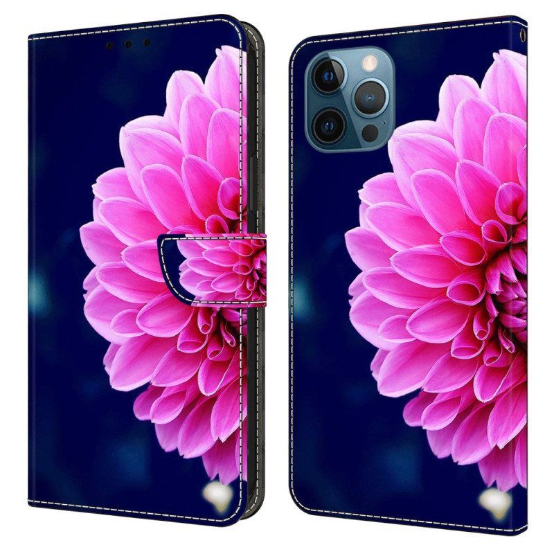 Folio Deksel Til iPhone 15 Pro En Blomst