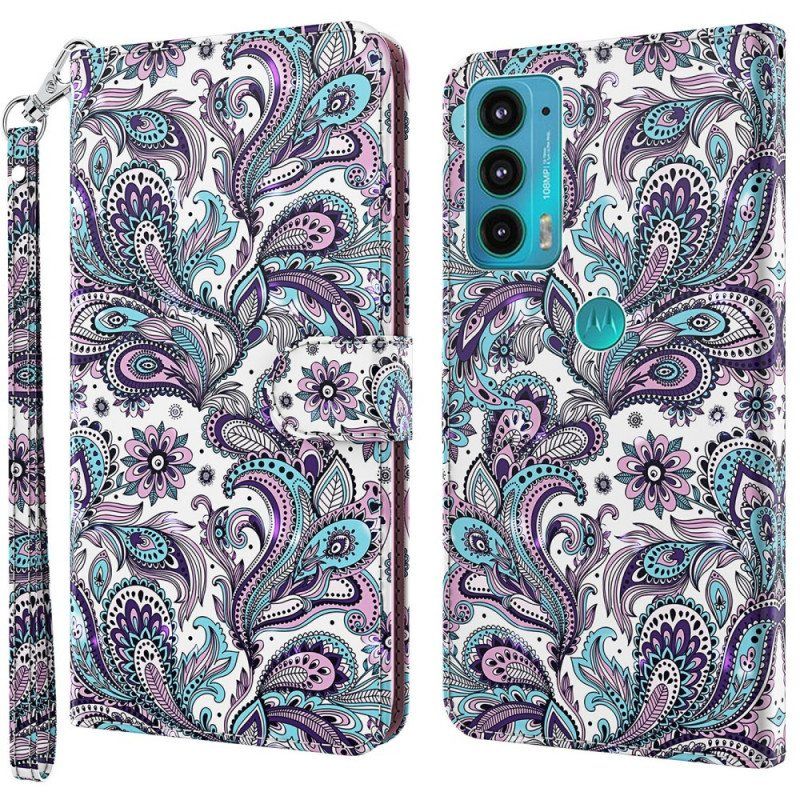 Folio Deksel Til Moto E40 / E30 / E20 Paisley