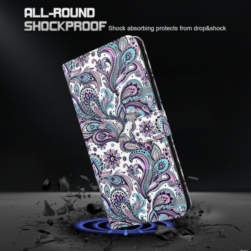 Folio Deksel Til Moto E40 / E30 / E20 Paisley