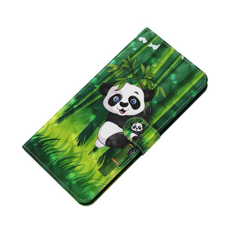 Folio Deksel Til Moto G51 5G Panda Og Bambus