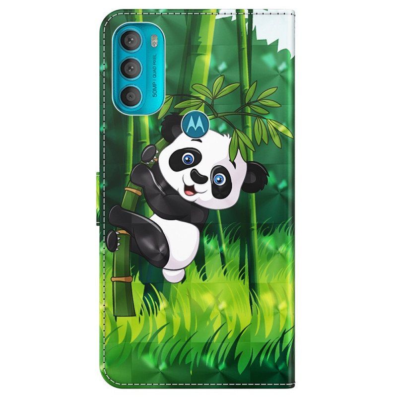 Folio Deksel Til Moto G71 5G Panda Og Bambus