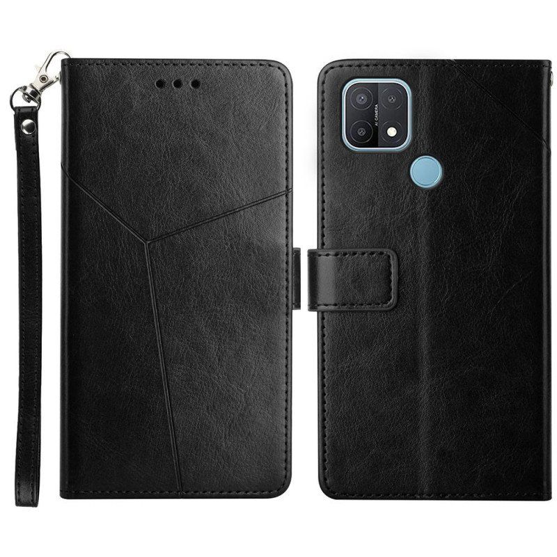 Folio Deksel Til Oppo A15 Stil Leather Geo Y Design