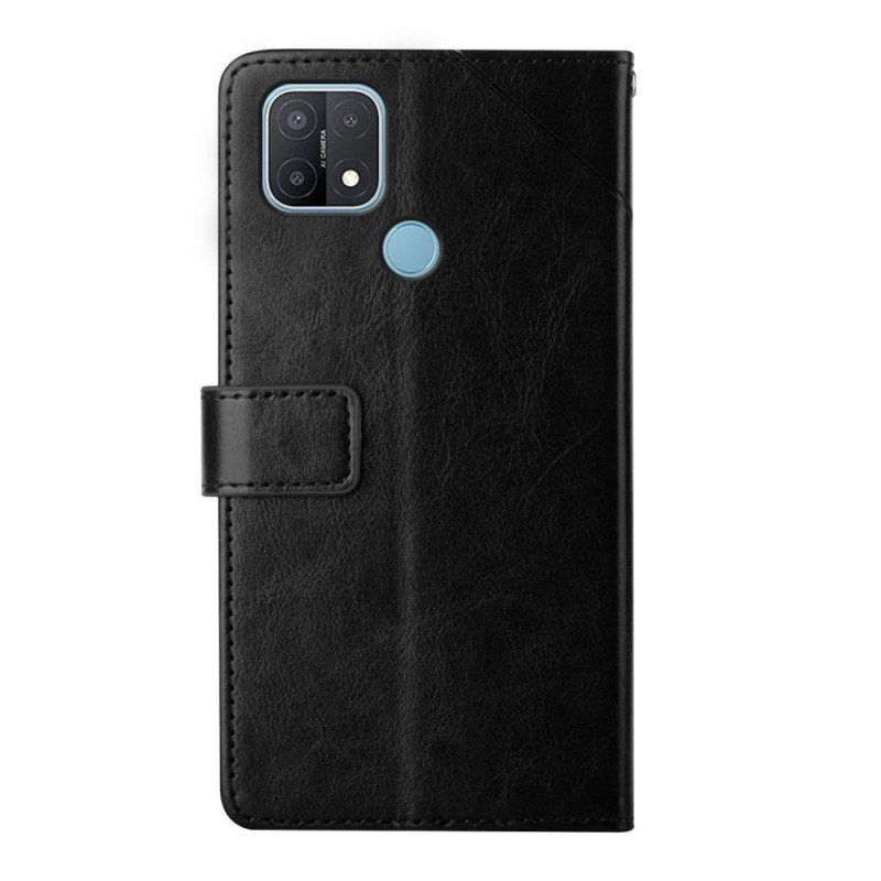 Folio Deksel Til Oppo A15 Stil Leather Geo Y Design