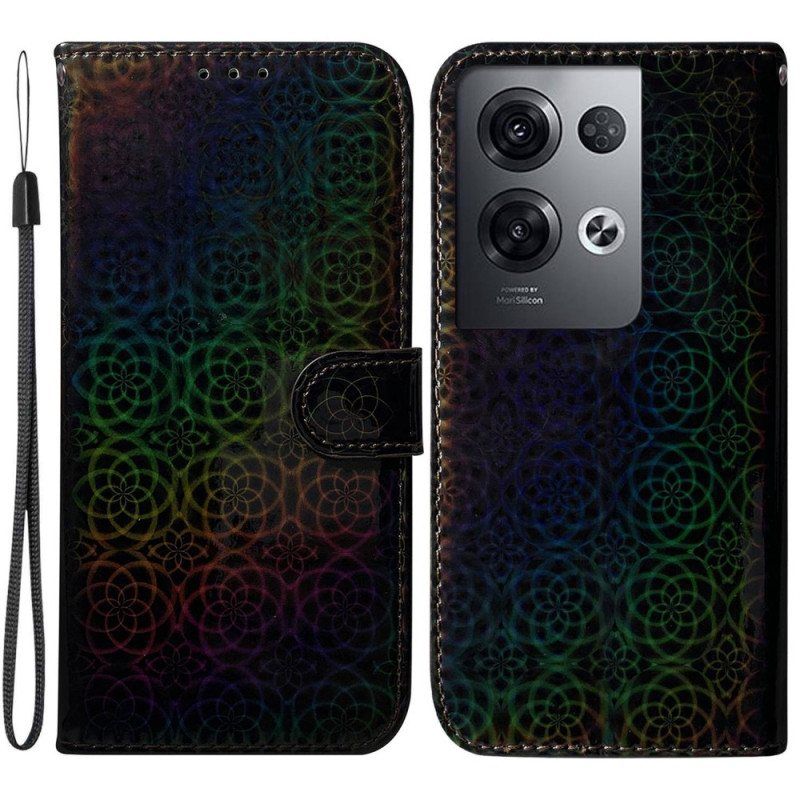 Folio Deksel Til Oppo Reno 8 Pro Disco-stil