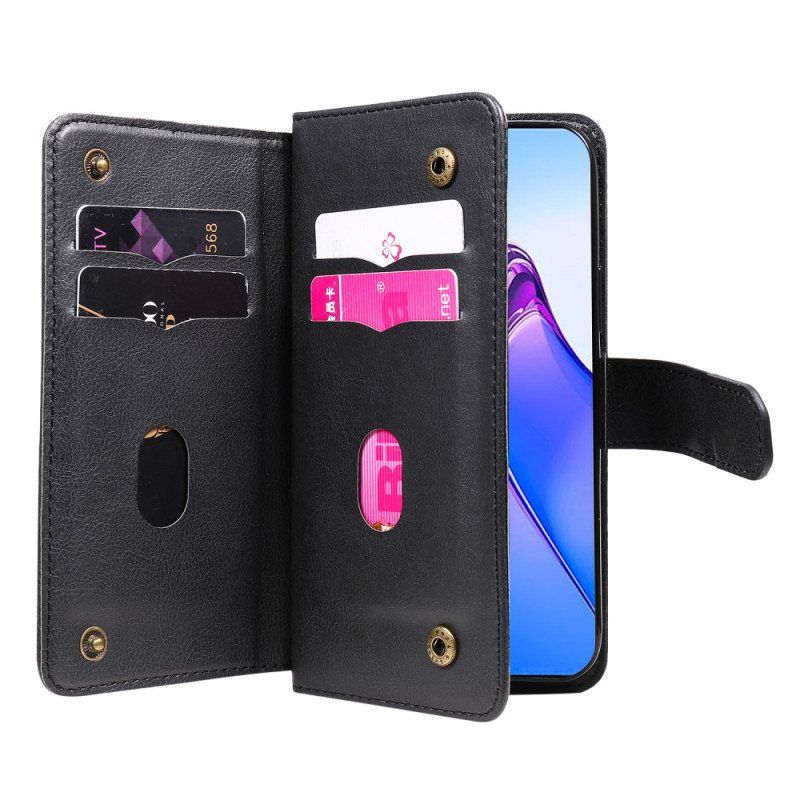 Folio Deksel Til Oppo Reno 8 Pro Kortholder