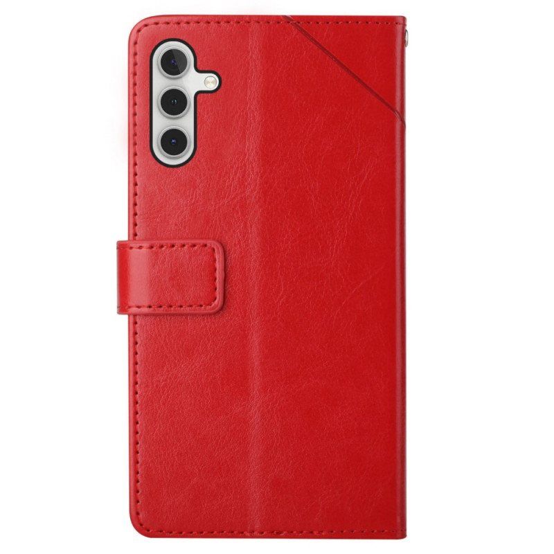 Folio Deksel Til Samsung Galaxy A13 5G / A04s Stil Leather Geo Y Design