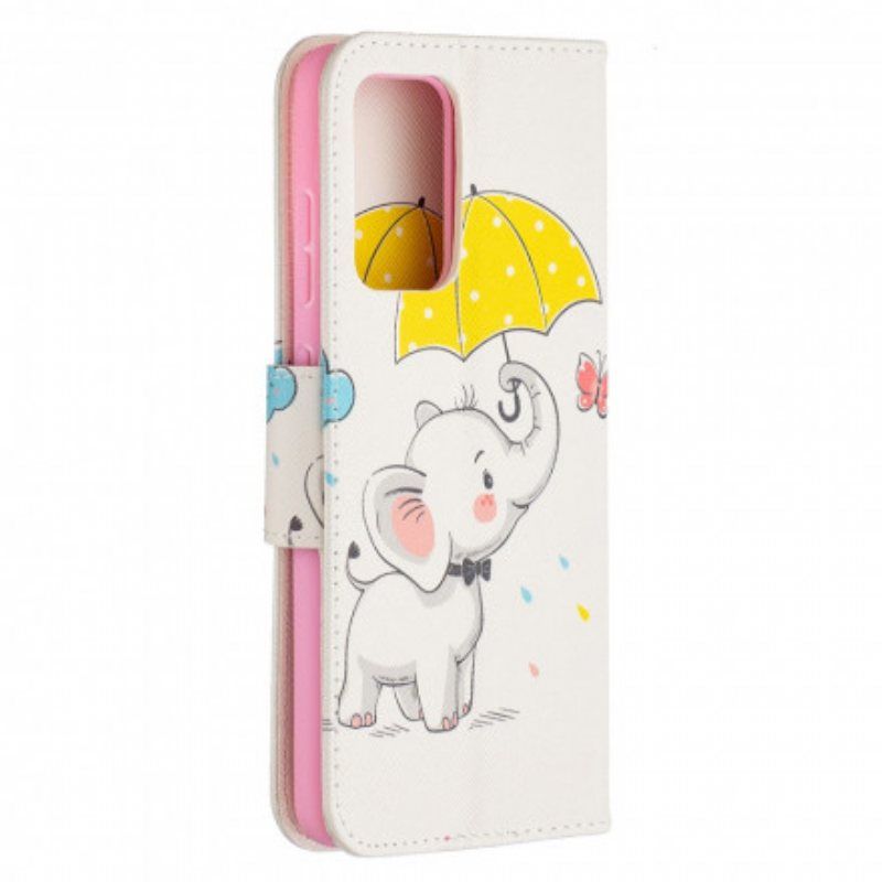 Folio Deksel Til Samsung Galaxy A52 4G / A52 5G / A52s 5G Baby Elefant