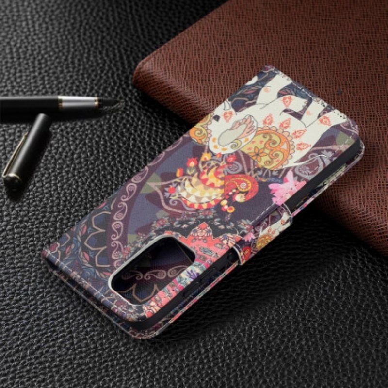 Folio Deksel Til Samsung Galaxy A52 4G / A52 5G / A52s 5G Etniske Elefanter Mandala