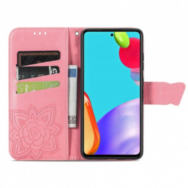 Folio Deksel Til Samsung Galaxy A52 4G / A52 5G / A52s 5G Halve Sommerfugler