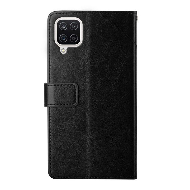 Folio Deksel Til Samsung Galaxy M12 / A12 Stil Leather Geo Y Design