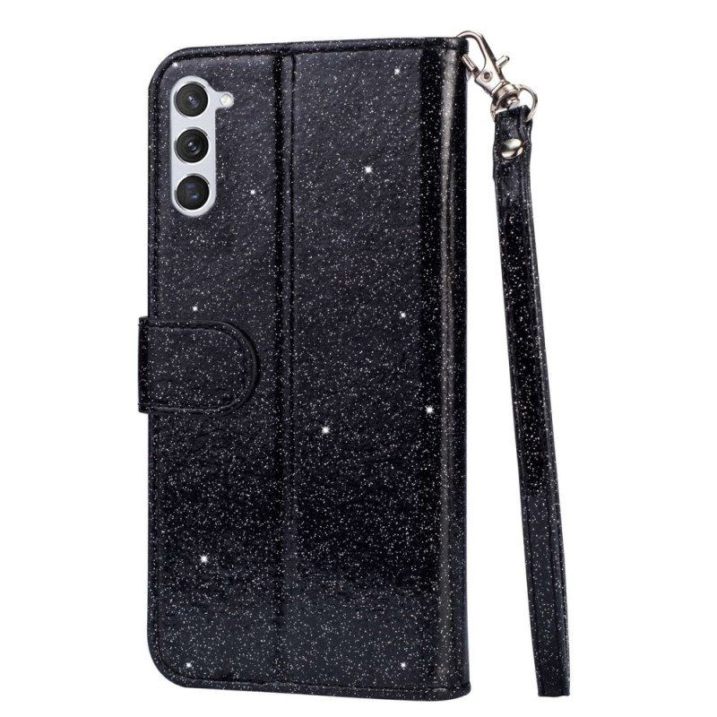 Folio Deksel Til Samsung Galaxy S23 5G Glitter Myntpung