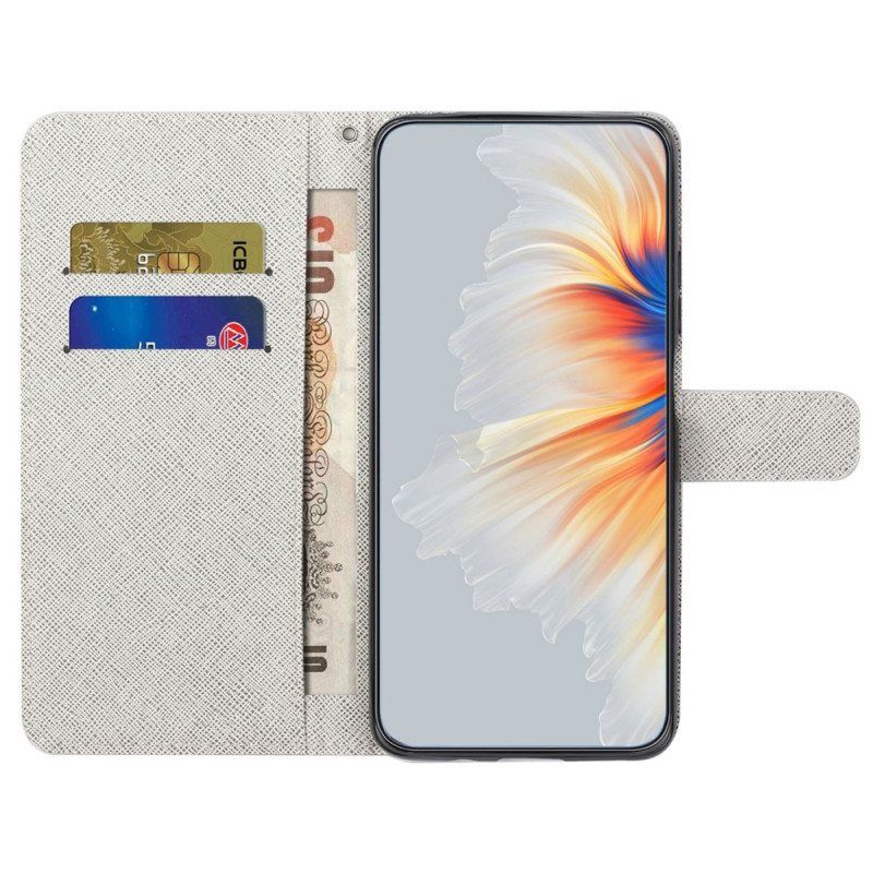 Folio Deksel Til Samsung Galaxy S23 5G Måneblomster