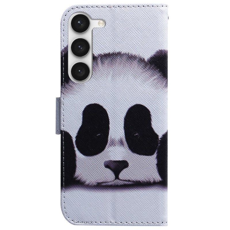 Folio Deksel Til Samsung Galaxy S23 5G Med Kjede Min Lanyard Panda