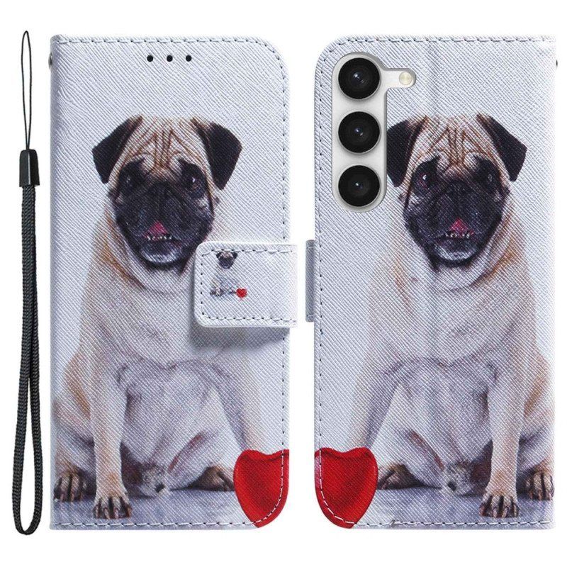 Folio Deksel Til Samsung Galaxy S23 5G Mops Hund