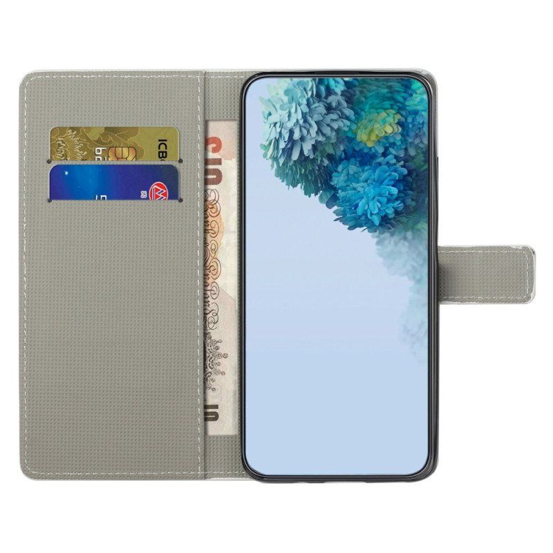 Folio Deksel Til Samsung Galaxy S23 5G Tropiske Blomster