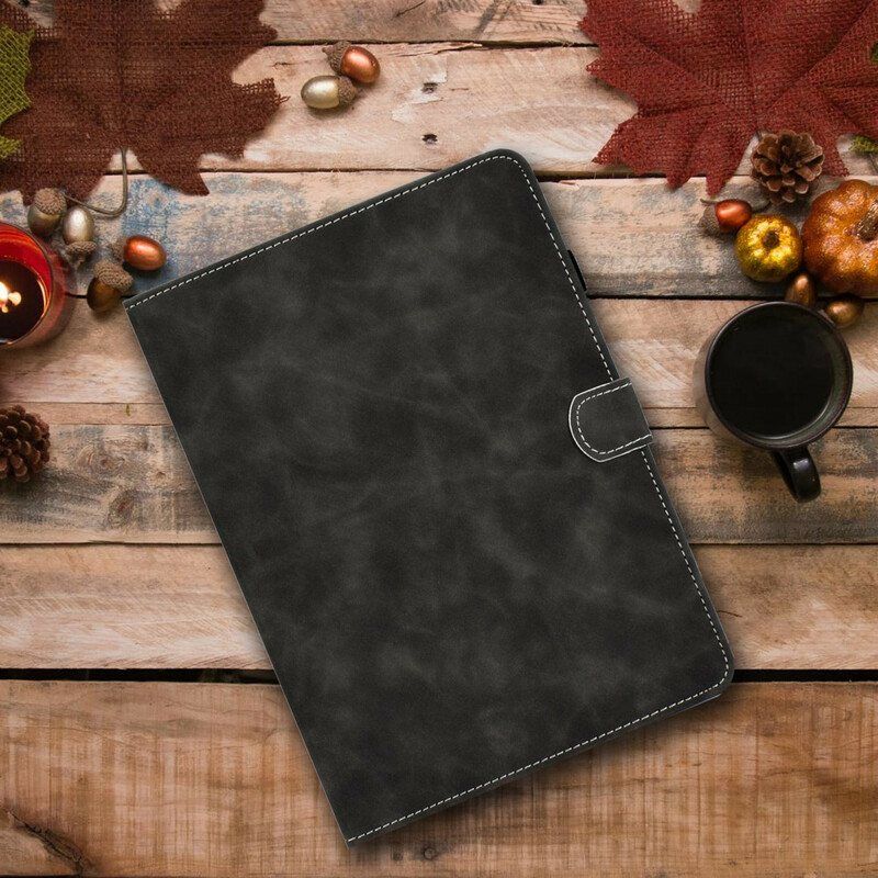 Folio Deksel Til Samsung Galaxy Tab S8 / Tab S7 Vintage Design Skinneffekt