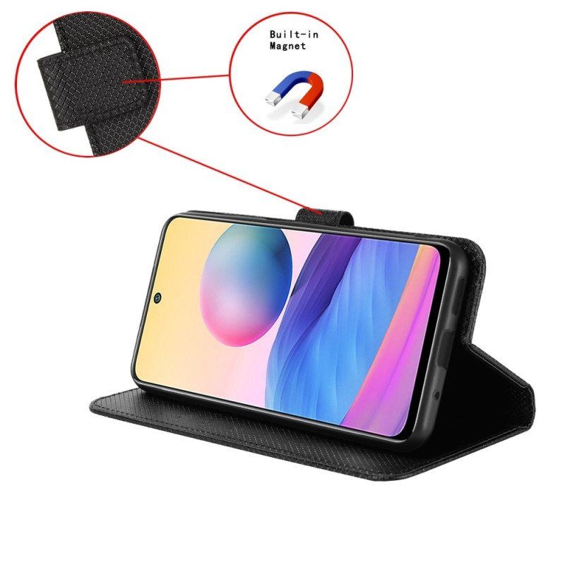 Folio Deksel Til Samsung Galaxy Z Fold 4 Med Kjede Diamantstropp