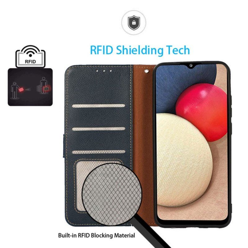 Folio Deksel Til Xiaomi 13 Pro Litchi Stil Rfid Khazneh