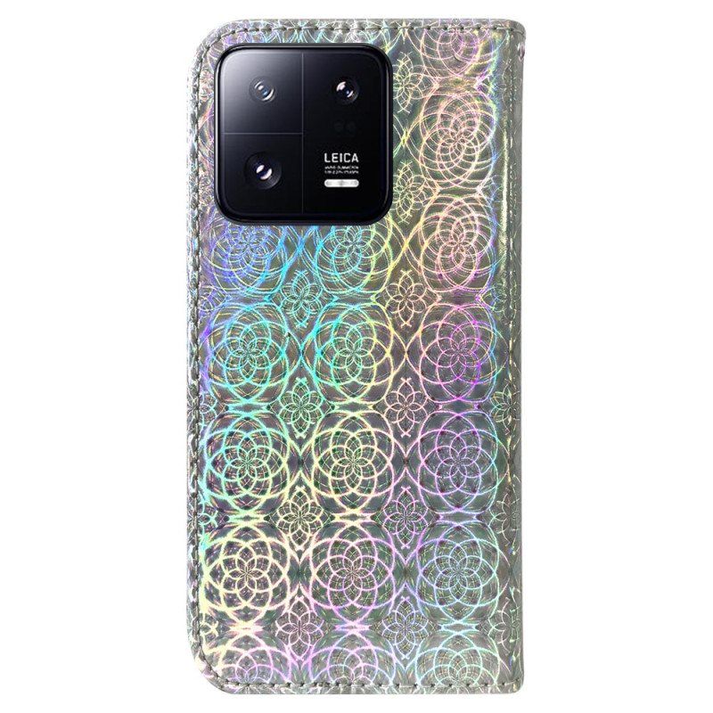 Folio Deksel Til Xiaomi 13 Pro Med Kjede Strappy Disco Style