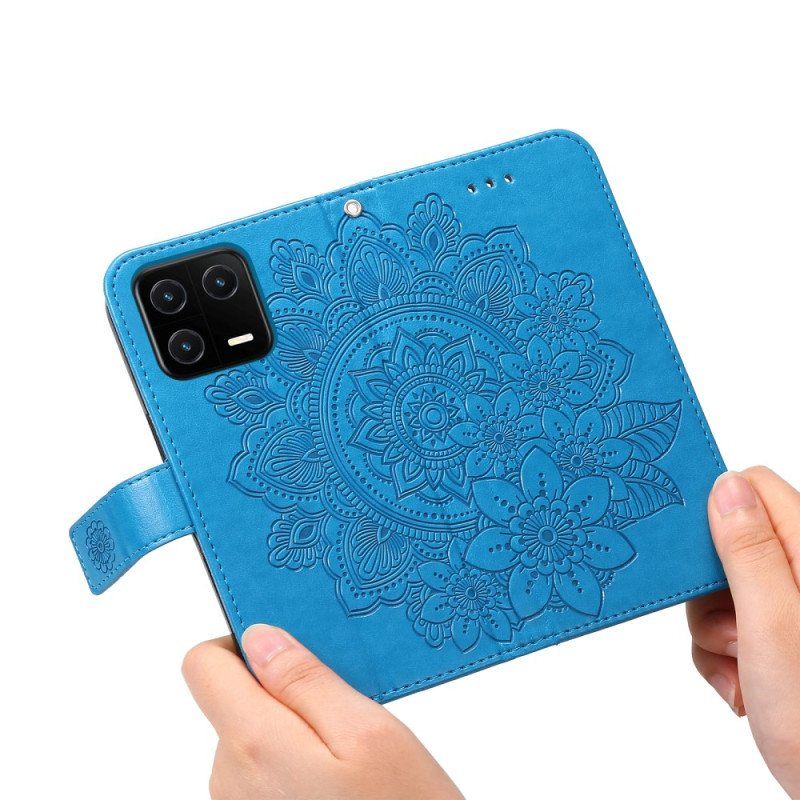 Folio Deksel Til Xiaomi 13 Pro Med Kjede Strappy Mandala